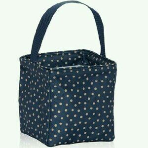 THIRTY ONE BAGS Littles Carry All Caddy Navy Dancing Dot EUC NLA